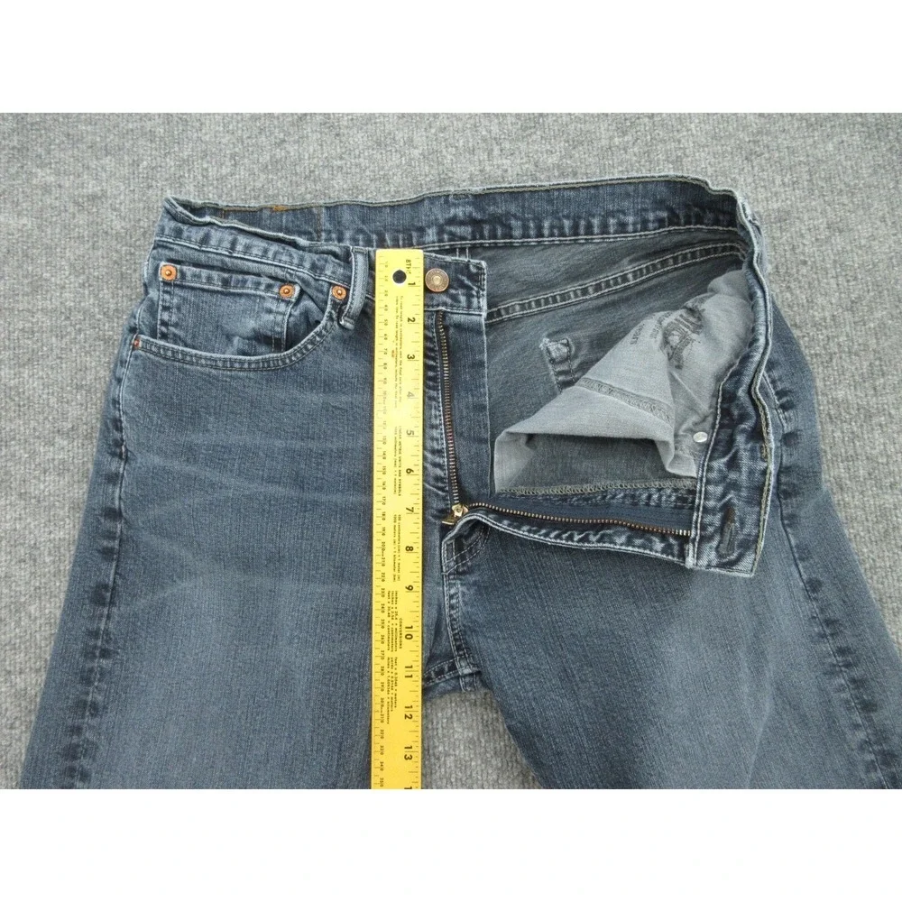 Levi Strauss Mens 505 Regular Straight Blue Denim Jeans 34x30
